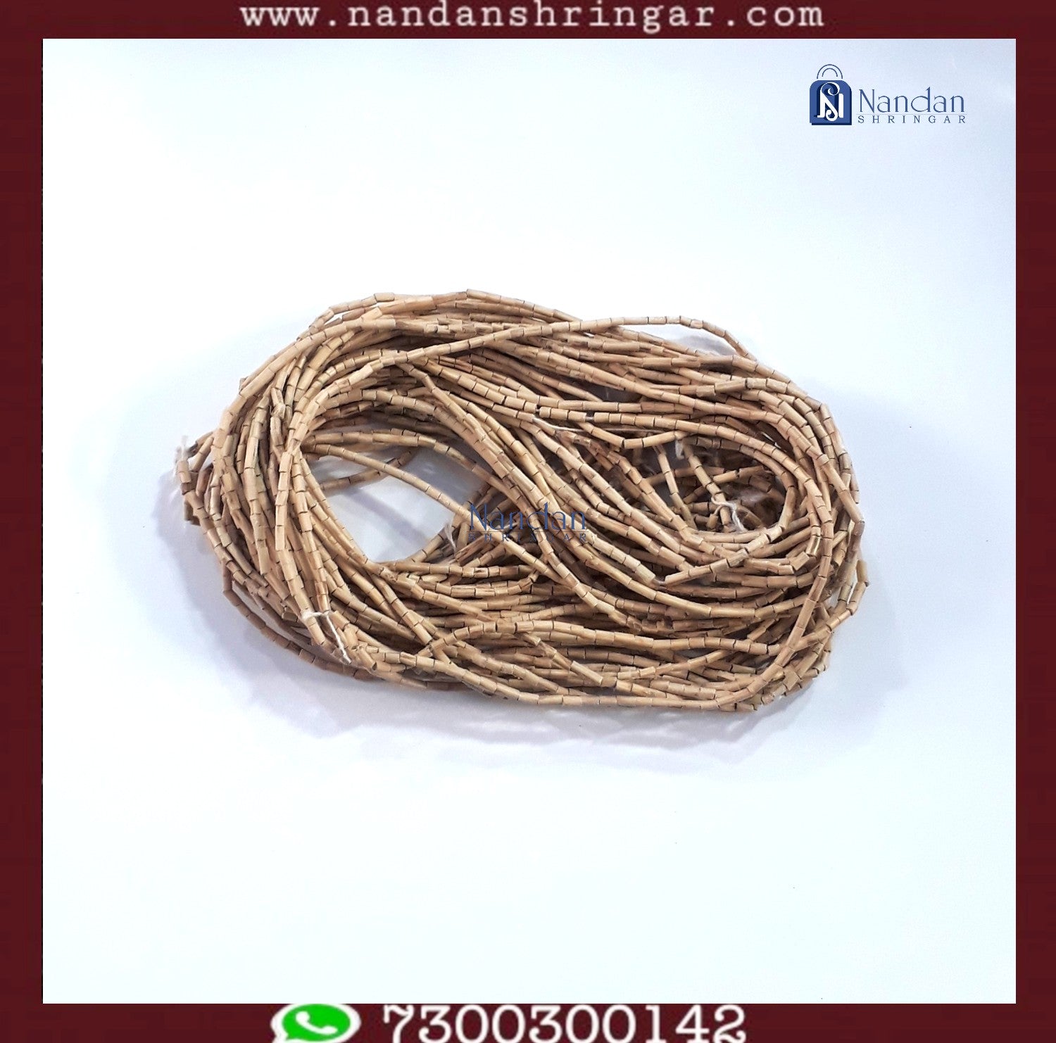 20 pieces of Tulsi Kanthi necklaces by Nandanshringars displayed on a neutral background.