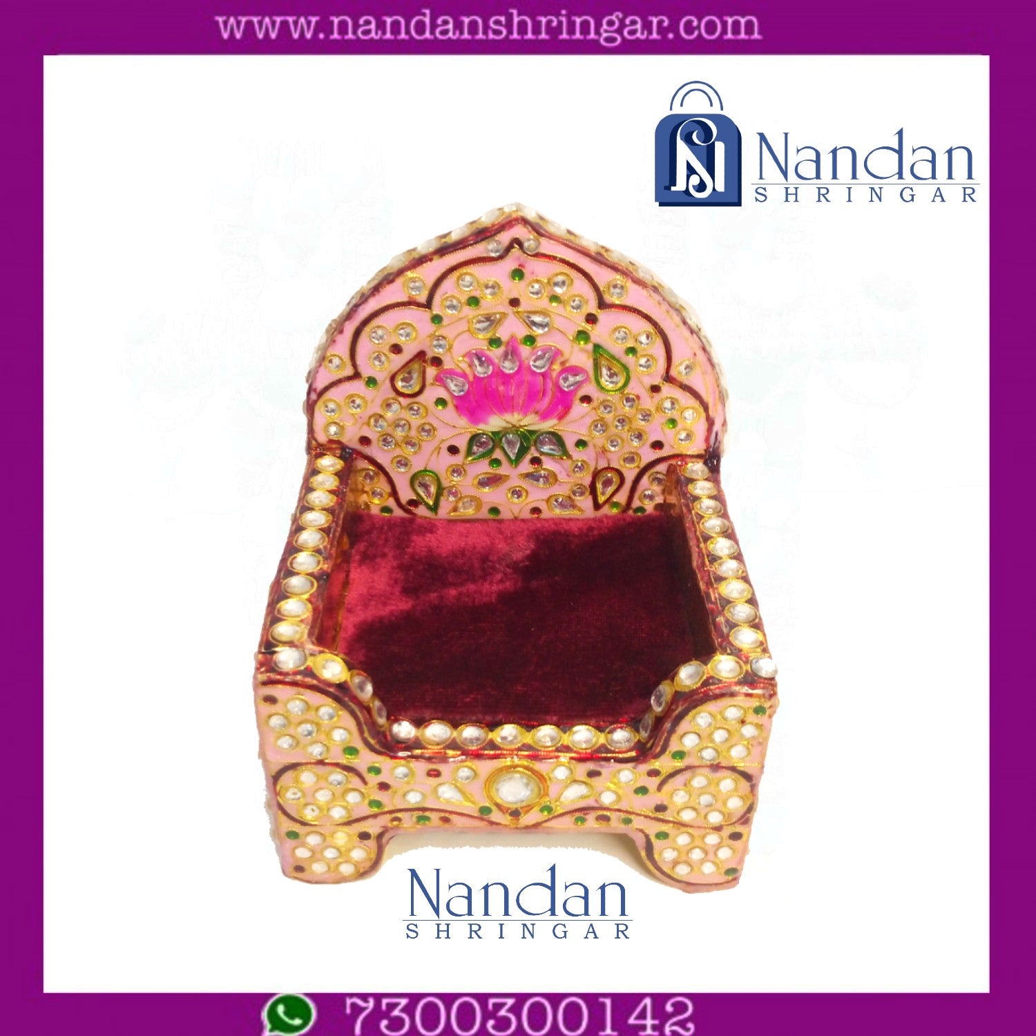 Meenakari Moti Sinhasan