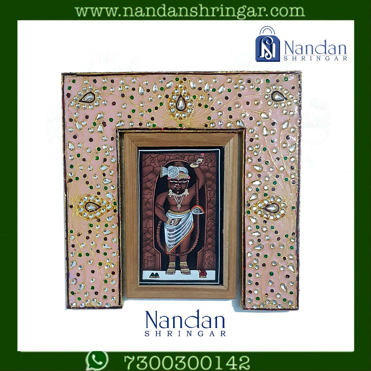 Reversible Meenakari Pithika earrings by Nandanshringars with colorful enamel detailing and intricate design.