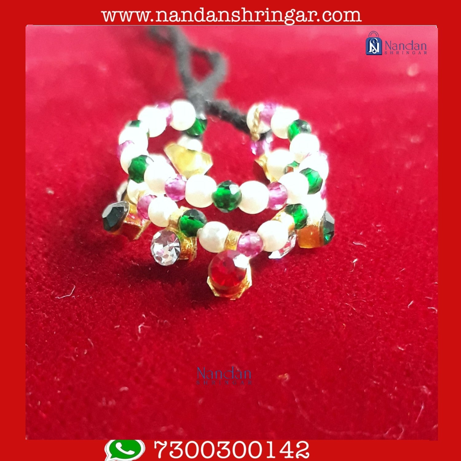 Multicolor Nupur Imitation Janmashtmi Special design by nandanshringars, showcasing intricate patterns and vibrant hues.