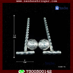Fine silver Gend Chadi by Utsav Arts showcasing intricate design and craftsmanship in traditional Indian jewelry.