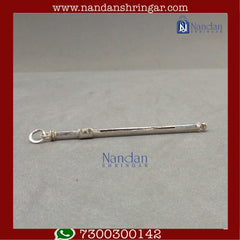 Fine silver flower stick by Utsav Arts featuring intricate floral designs and a polished finish.