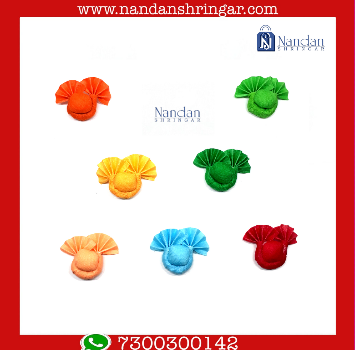Kulhe Malmal Paag - Various Colors (Pack of 10) - nandanshringar