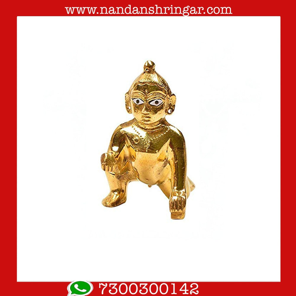 Shree Lalan Kit - 500 by Nandanshringars featuring a beautifully crafted Ladoo Gopal idol and accessories.