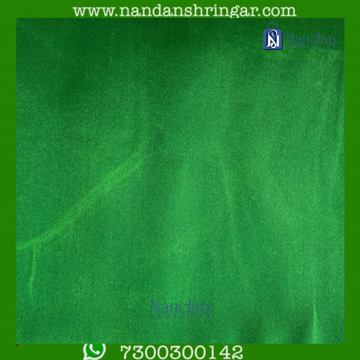 Premium Satin Vastra - Green (Hara)