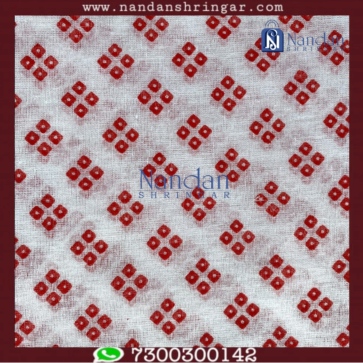 White Choufuli Vastra from nandanshringars displayed elegantly, showcasing its intricate fabric and design details.