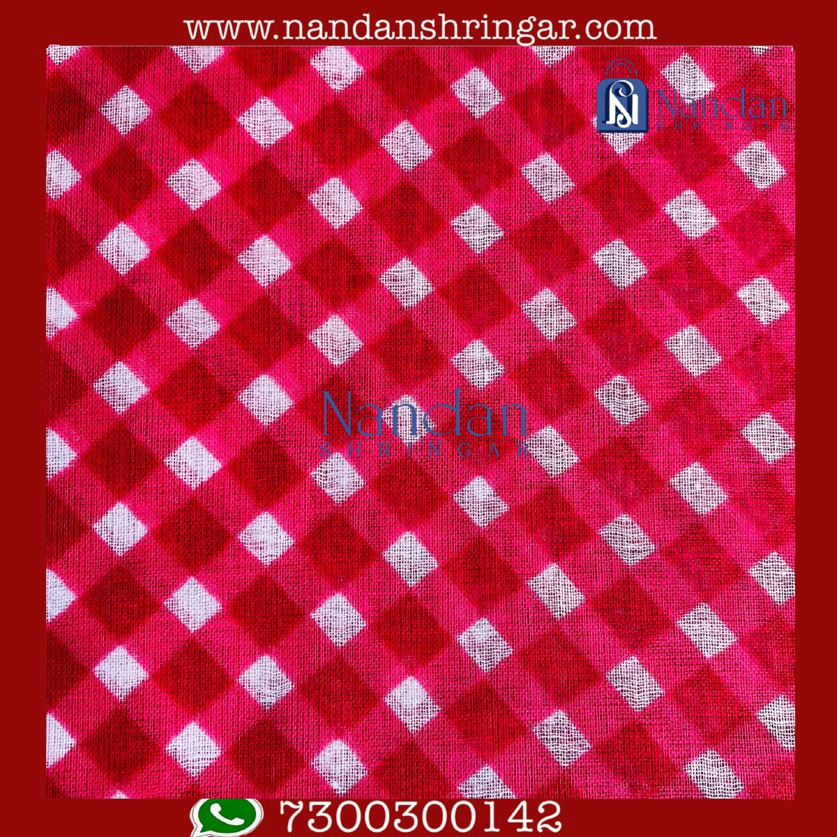 Choufuli Vastra in red Patangi design, showcasing intricate patterns and soft fabric by nandanshringars.