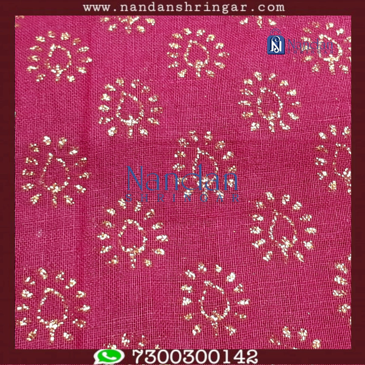 Navratri Special Vastra - Pink (Sosani) - nandanshringar