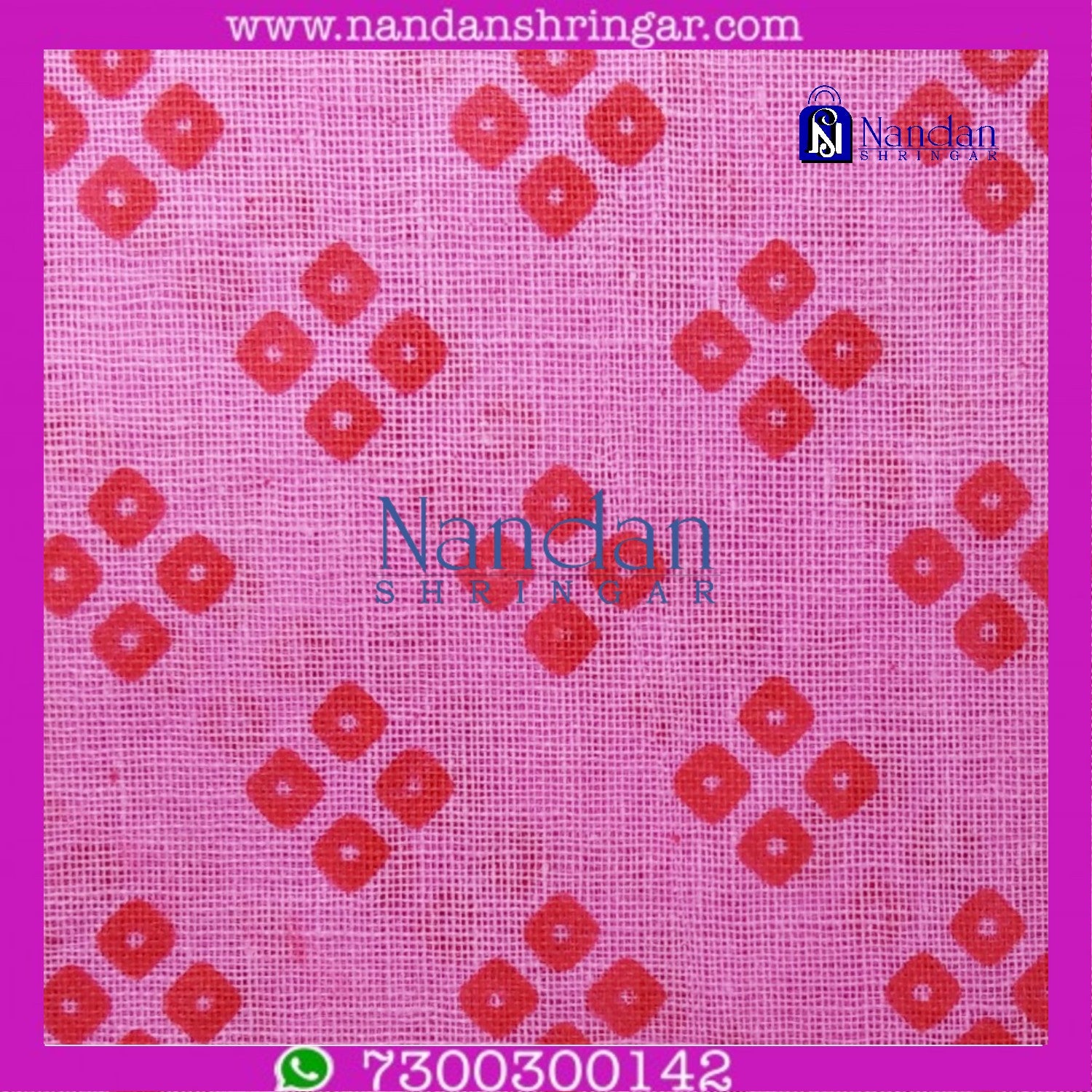 Choufuli Premium Vastra in pink from nandanshringars, showcasing intricate fabric texture and elegant design.