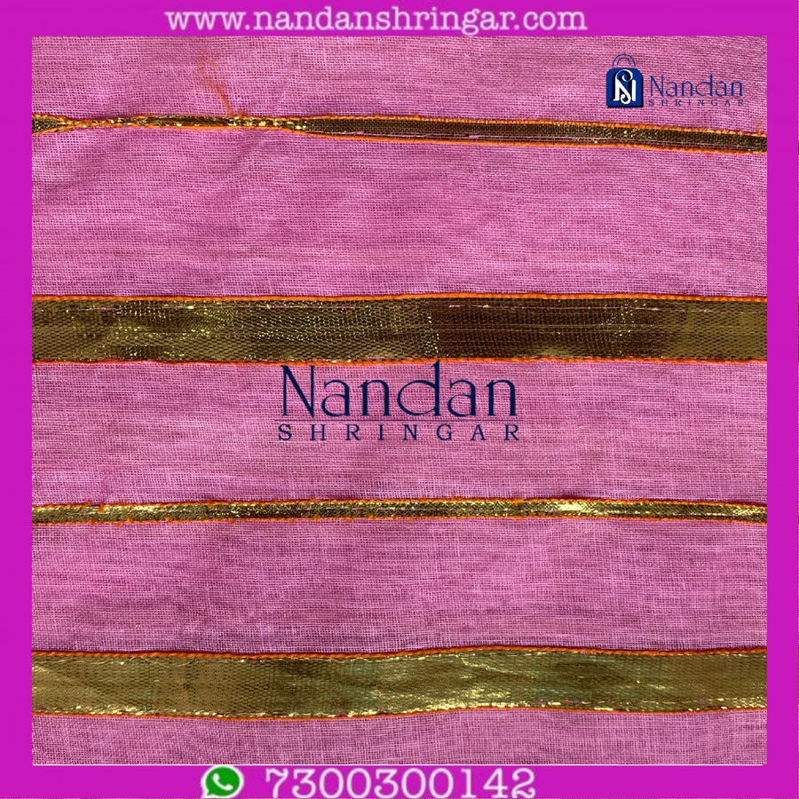 Dhora Wala Doriya Special Zari  Vastra - Pink (Gulabi)