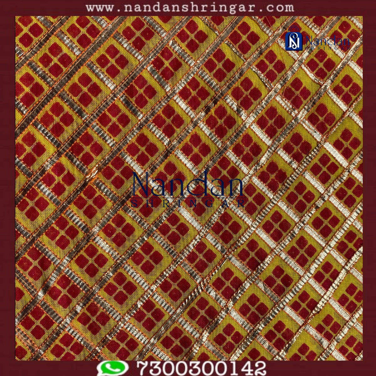 Choufuli Checks Zari Vastra - Red (Laal)