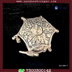 Fine silver Chak Dol with intricate design from Utsav Arts, showcasing traditional craftsmanship and elegance.