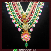 Janmashtmi special Baati Shringar with 8 Mala by Nandan Shringars, showcasing intricate designs and vibrant colors.