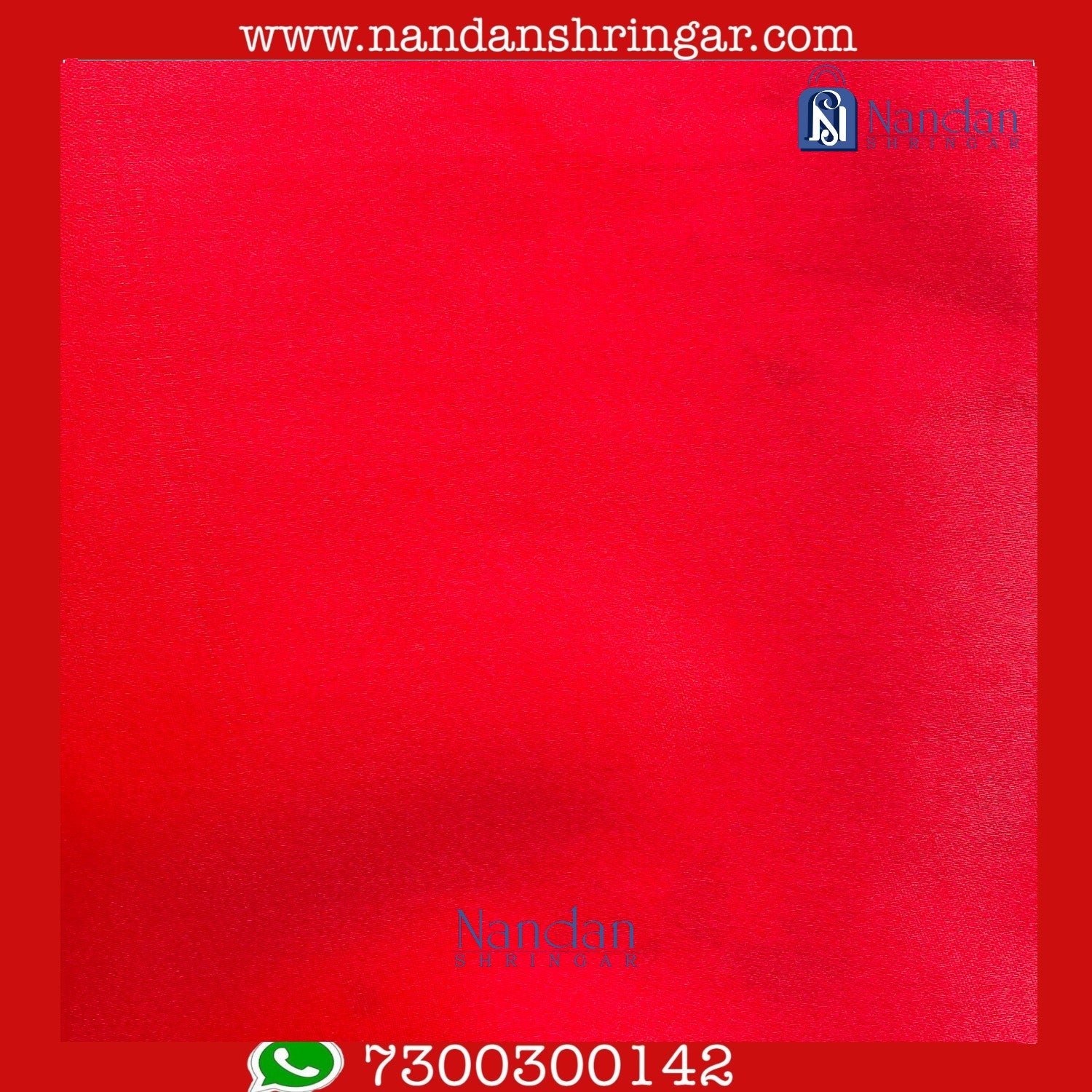 Premium Satin Vastra - Red (Gulenar)