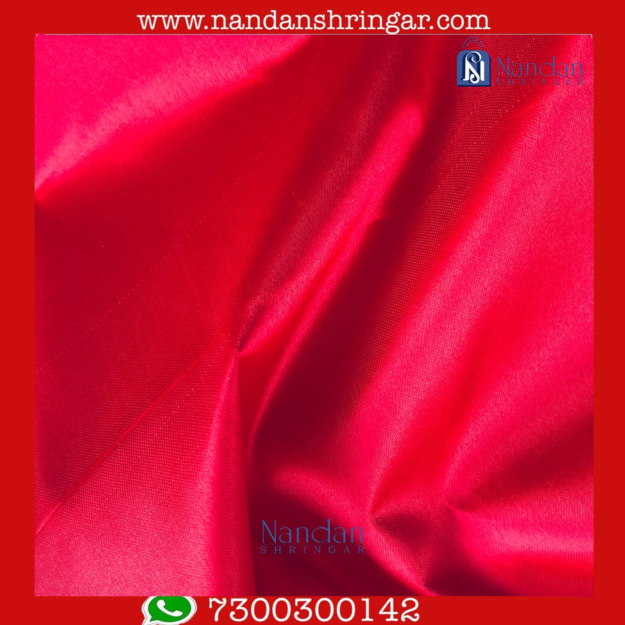 Premium Satin Vastra - Red (Gulenar)