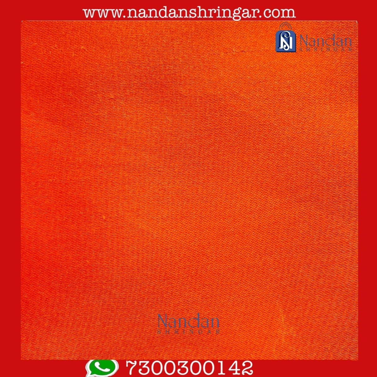 Premium Satin Vastra - Orange (Kesari)