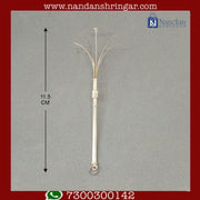 Fine silver flower stick by Utsav Arts, featuring intricate floral designs and elegant craftsmanship.