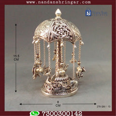 Fine silver Chak Dol by Utsav Arts, showcasing intricate craftsmanship and elegant design in a traditional style.
