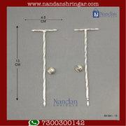 Fine silver Gend Chadi from Utsav Arts featuring intricate design and craftsmanship, displayed on a textured background.