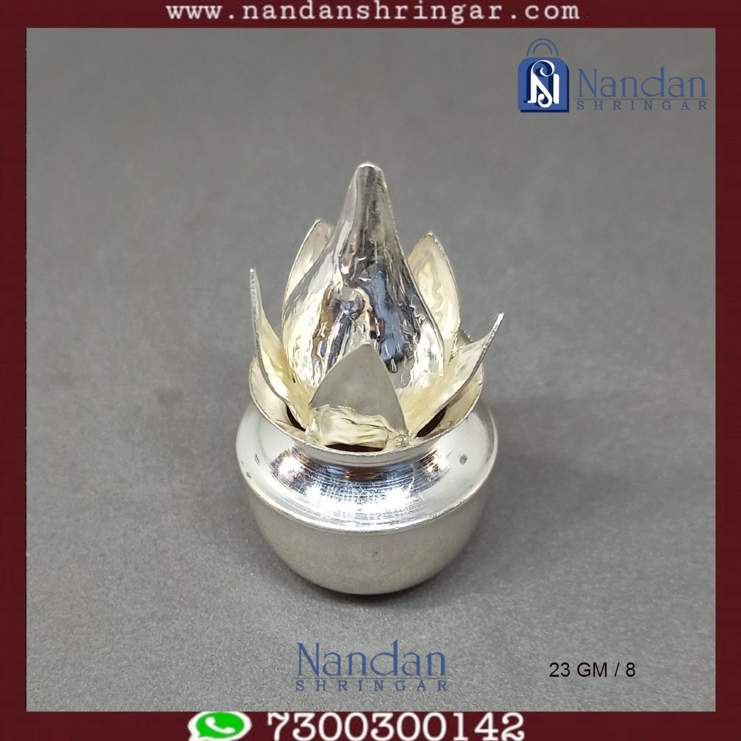 Kalash Nariyal - Fine Silver