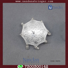 Fine silver designer chakri by Utsav Arts featuring intricate patterns and a polished finish.