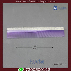 Fine silver comb by Utsav Arts, showcasing intricate detailing and elegant design, perfect for hair styling.