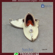 Fine silver Mojadi by Utsav Arts, featuring intricate designs with a traditional look, perfect for ethnic wear.