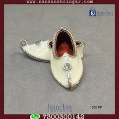 Fine silver Mojadi by Utsav Arts, featuring intricate designs with a traditional look, perfect for ethnic wear.