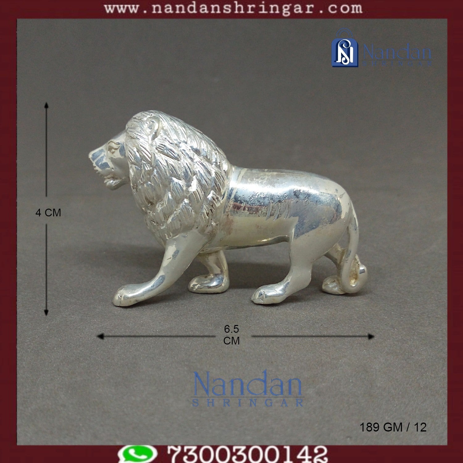 Lion Fine Silver - One Pair