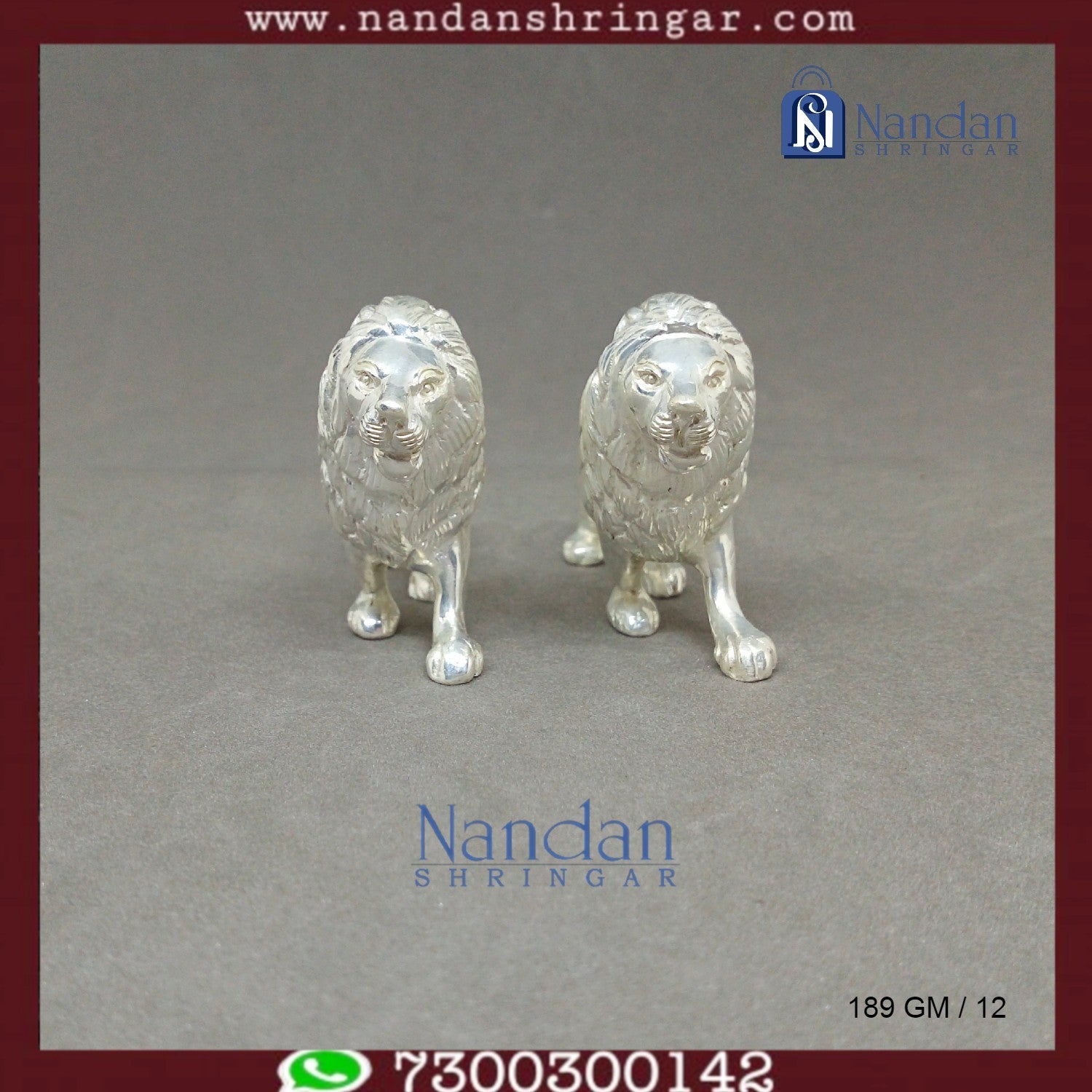 Lion Fine Silver - One Pair