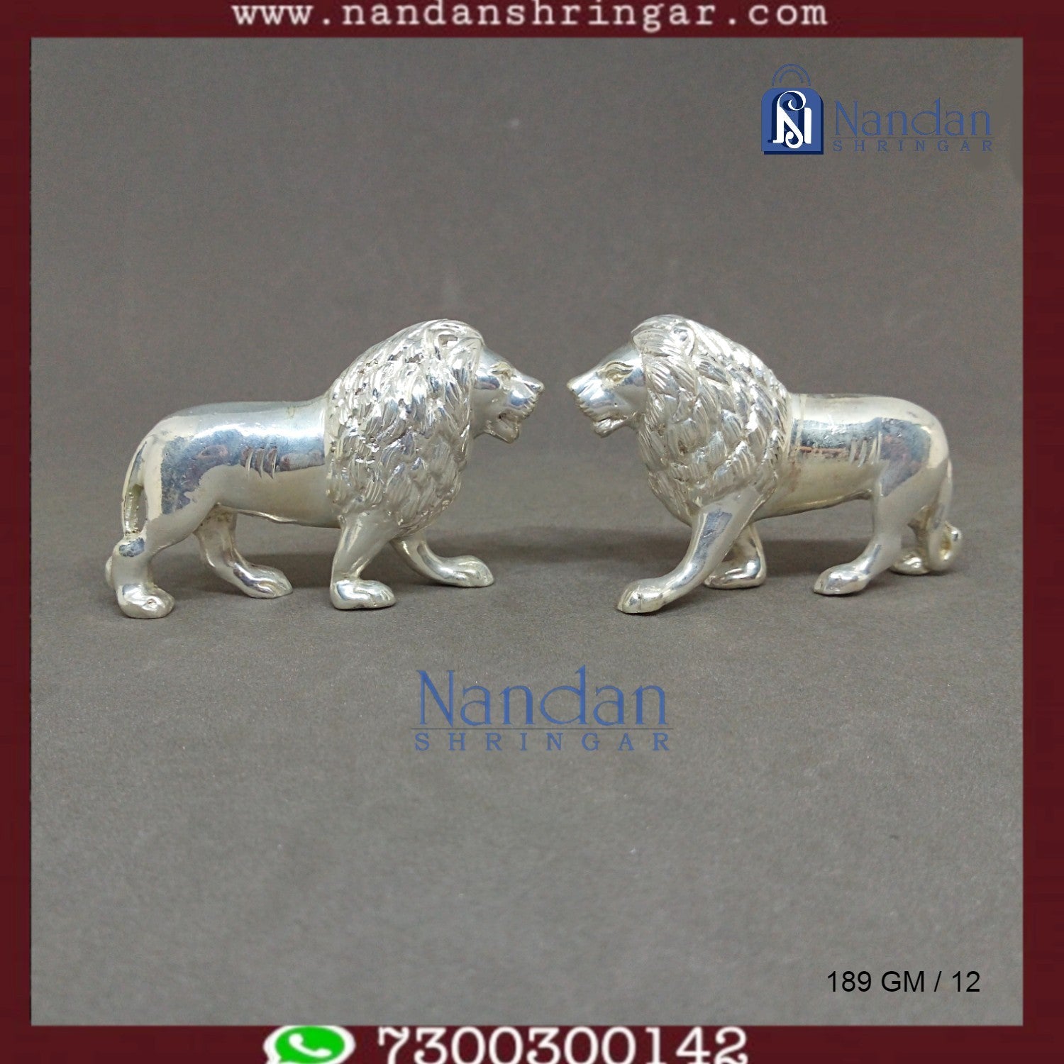 Lion Fine Silver - One Pair