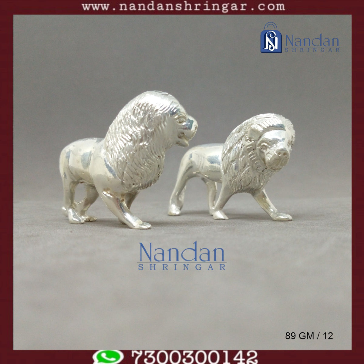 Lion Fine Silver - One Pair
