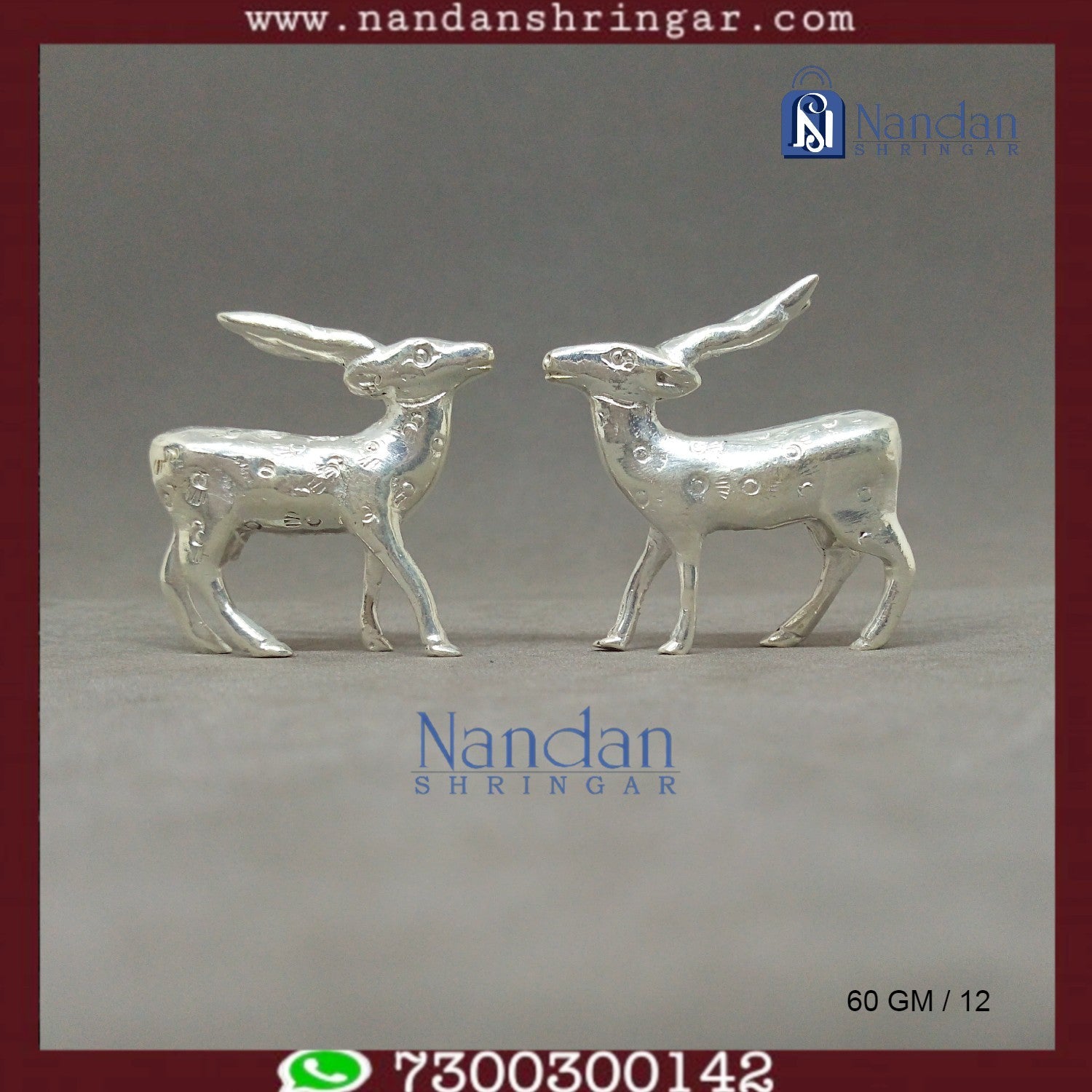Deer Fine Silver - One Pair
