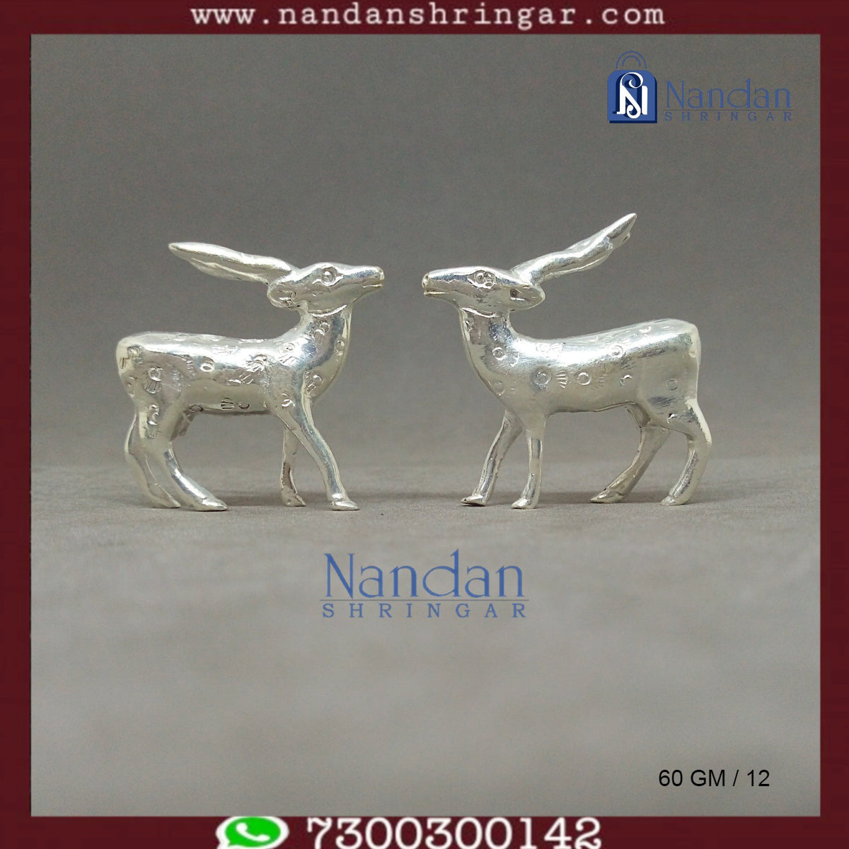 Deer Fine Silver - One Pair