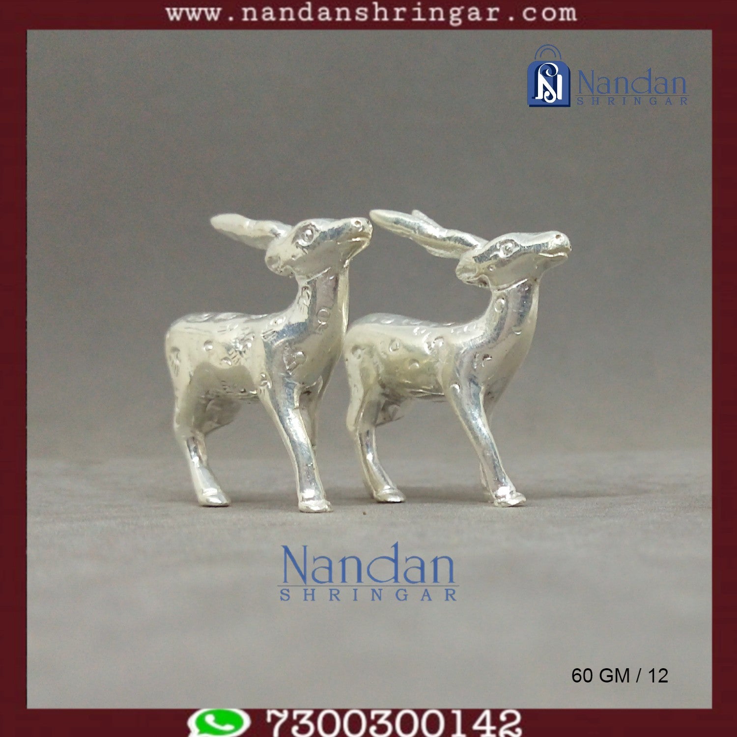 Deer Fine Silver - One Pair