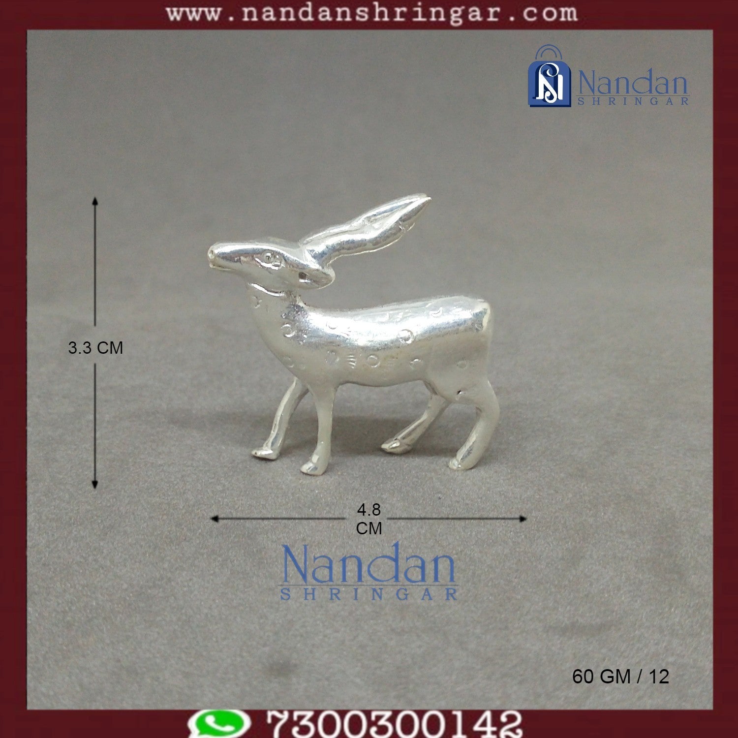 Deer Fine Silver - One Pair