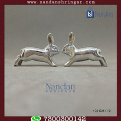 Rabbit Fine Silver - One Pair