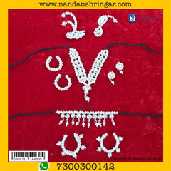 Premium Moti Jod (Real Pearl, Silver)