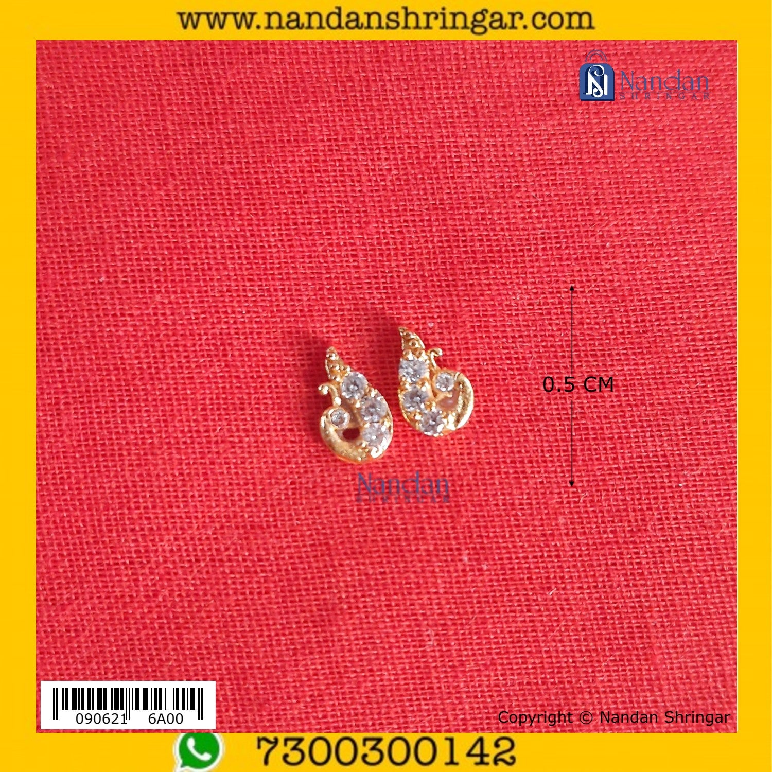 MayuraKrit Kundal - Silver (Heera)