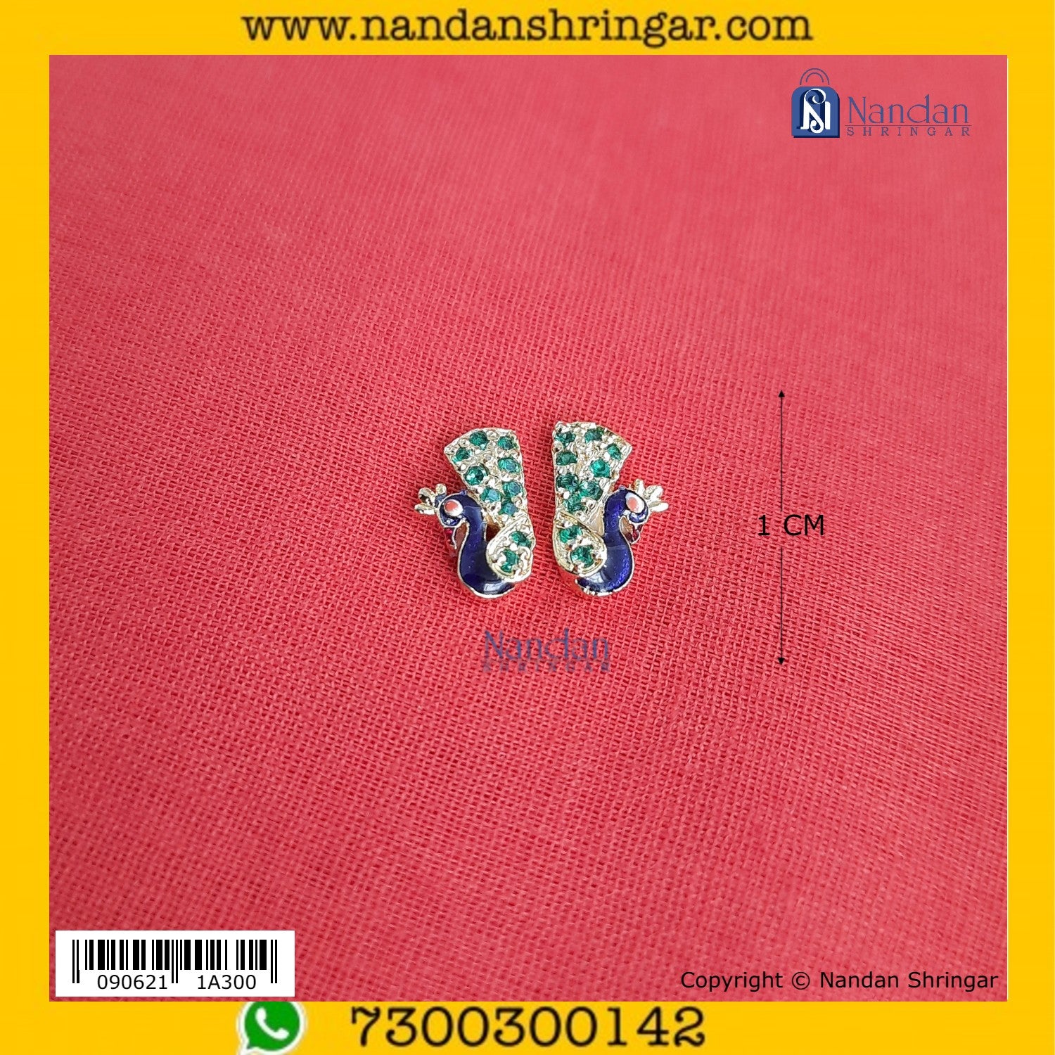 MayuraKrit Kundal - Silver (Panna)