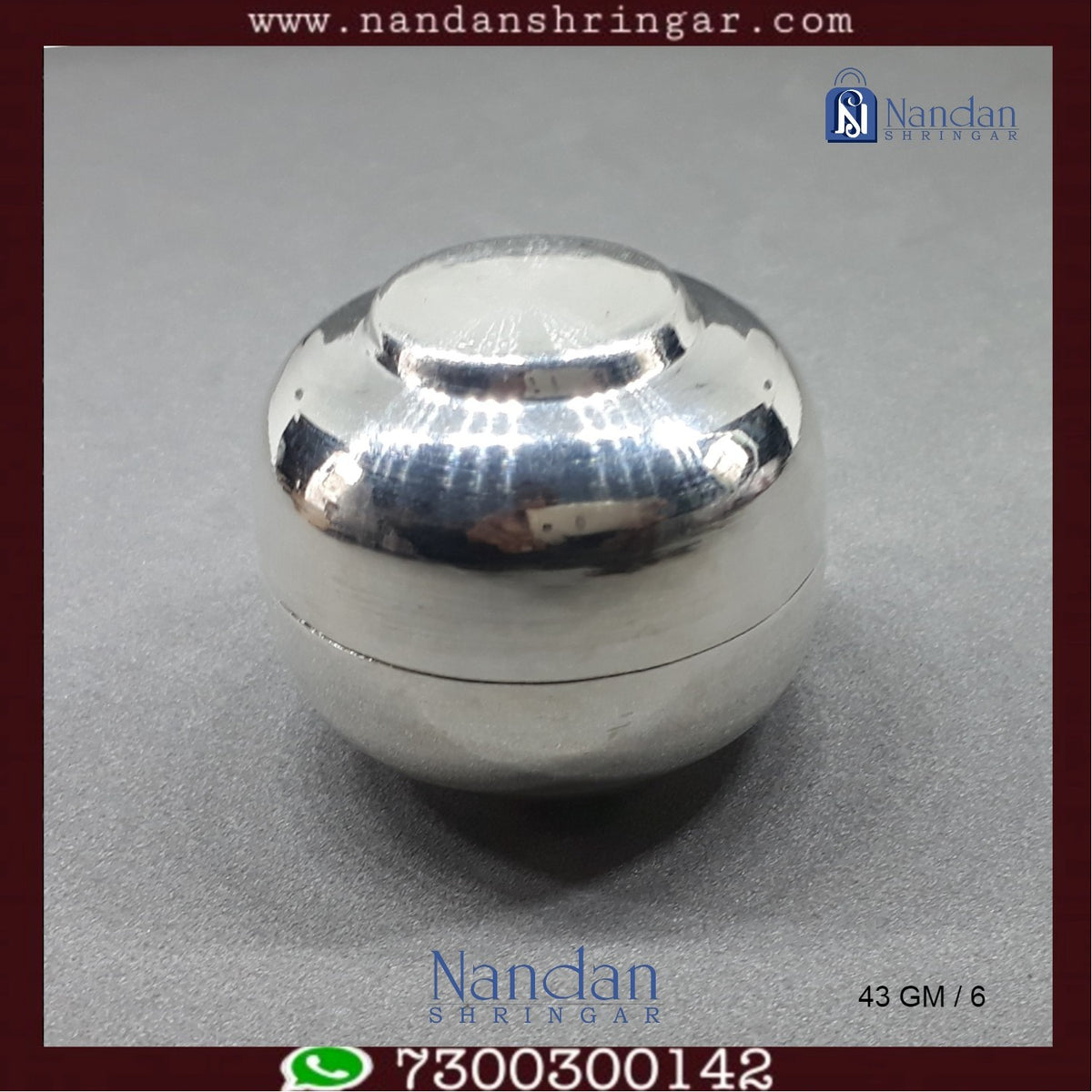 Fine Silver Banta Ji No. 3 from Utsav Arts, showcasing intricate design and craftsmanship in a decorative image.