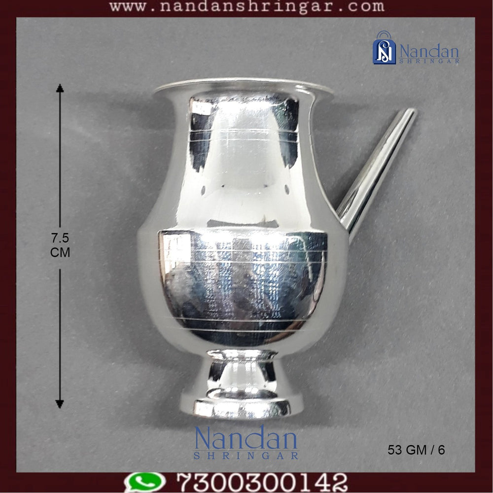 Fine silver Jhari Ji No. 3 by Utsav Arts, showcasing intricate design and craftsmanship in a close-up view.