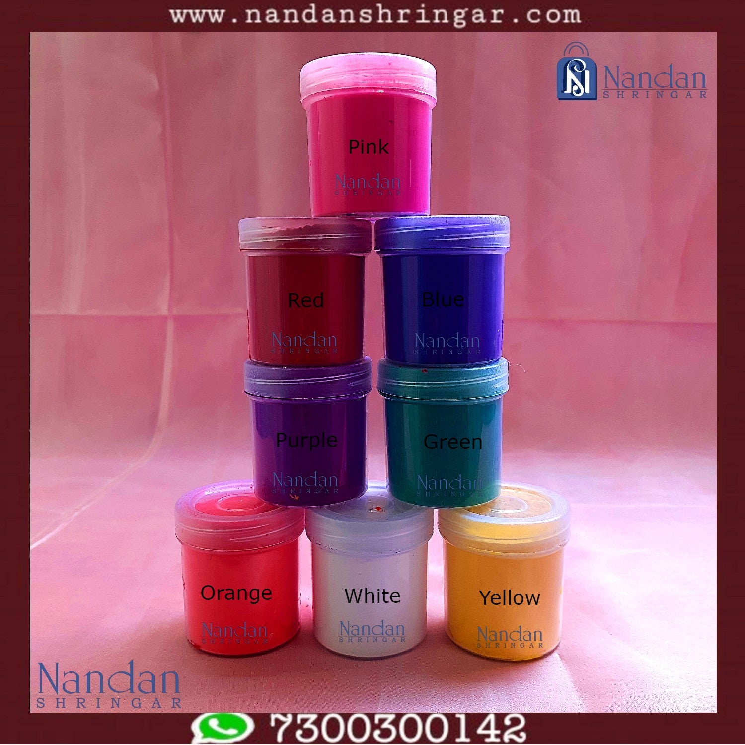 Holi Ki Gulal - 8 Color Combo (100 gm Each)