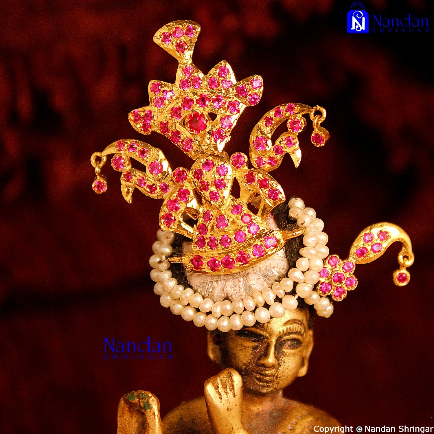 Tipara Folding Silver - Manek (4 In 1 Shringar)