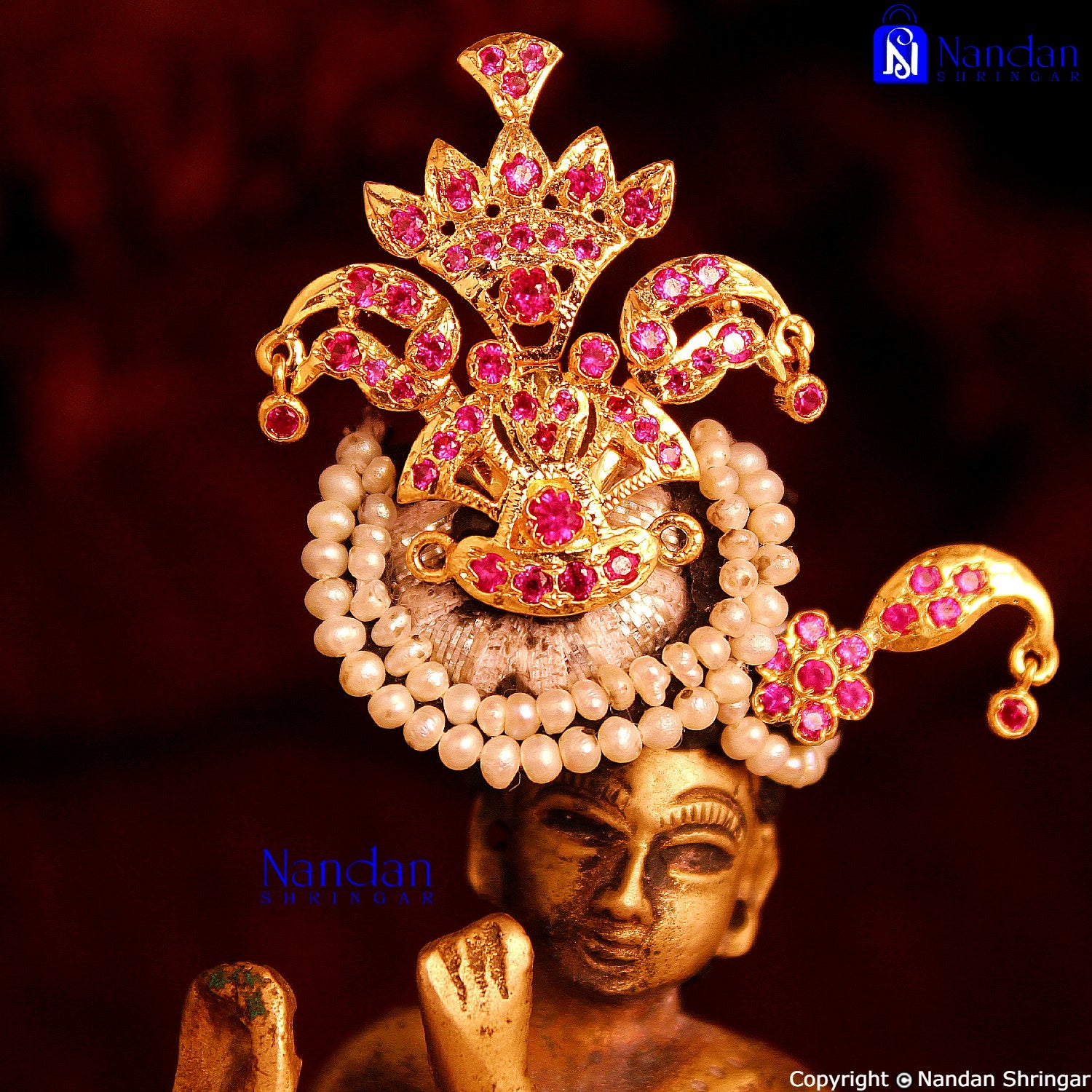 Tipara Folding Silver - Manek (4 In 1 Shringar)