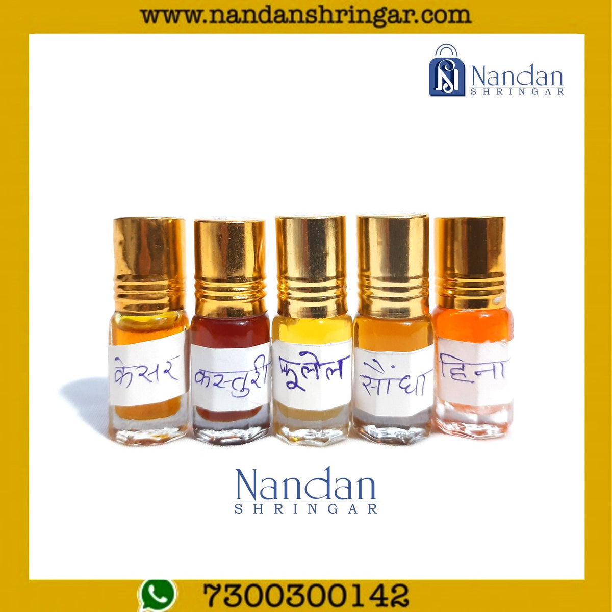 Itra Set - Pack of 5 (Kesar, Kasturi, Fulel, Sondha, Heena)