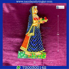 Gopi Thaali Pair in blue showcasing intricate design and craftsmanship from Nandanshringars.