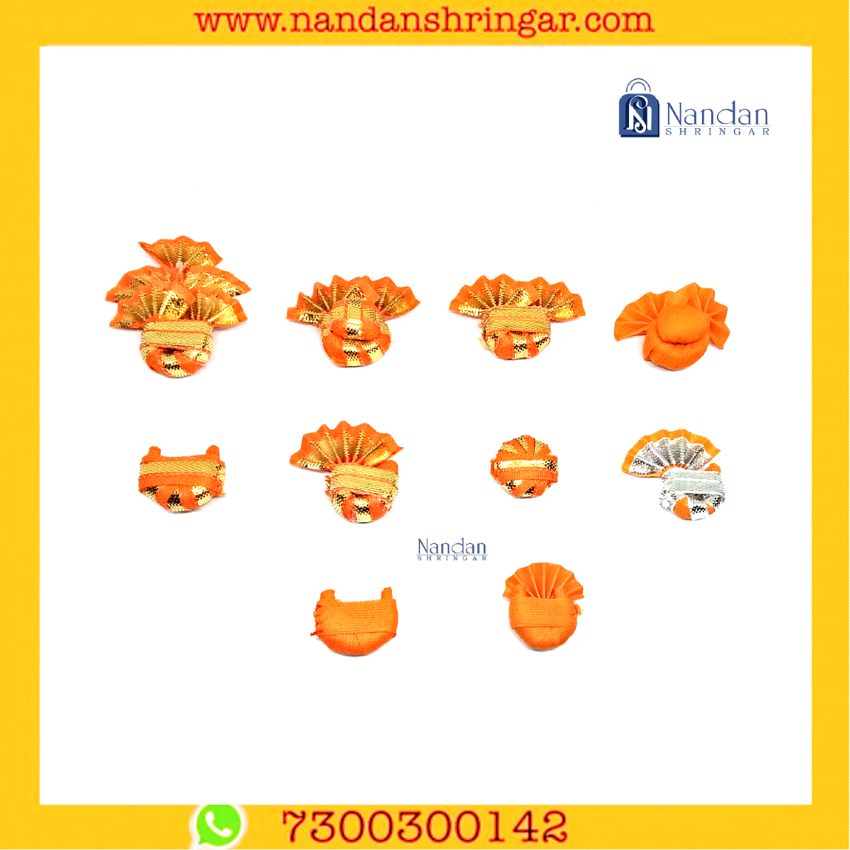 Paag Set Large - Orange (Pack of 10) - nandanshringar