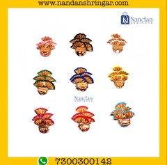 Utsav Zari Paag -  Medium - Various Colors (Pack of 10) - nandanshringar
