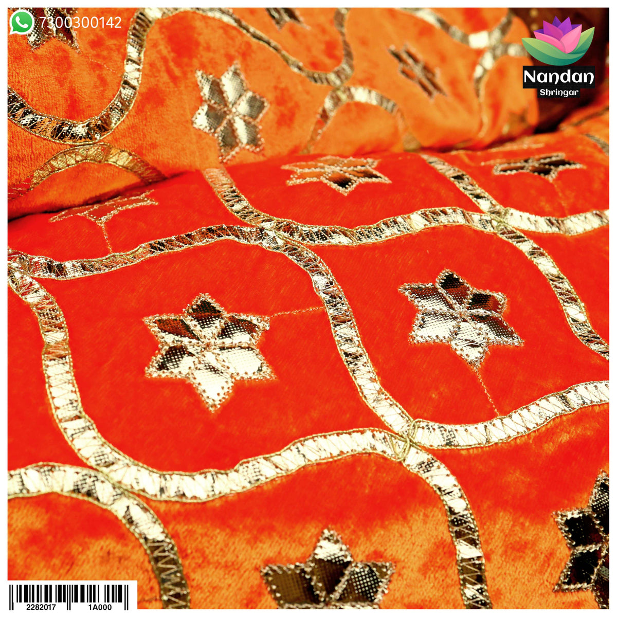 Velvet Vastra for Janmashtami celebration by Nandanshringars, featuring intricate traditional embroidery and rich purple color.